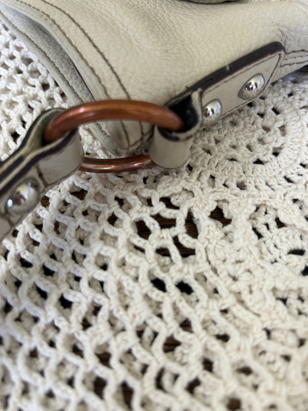Clarks Light Gray Pebbled Leather Crossbody Bag - Picture 12 of 12